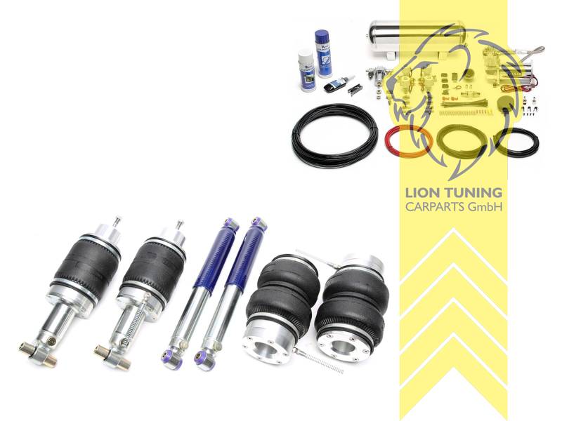 11,5L Tank chrom / ViAir Kompressor chrom, Zug- und Druckstufe gleichzeitig einstellbar, weiss, nicht für Syncro, Stahl verzinkt, Eintragungspflichtig / Teilegutachten wird nach Kauf spezifisch ausgestellt